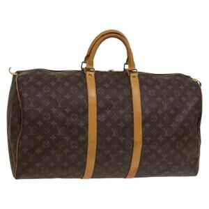 LOUIS VUITTON Monogram Keepall 55 Boston Bag M41424